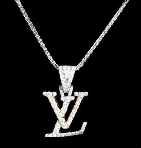 lv necklace logo|14k louis vuitton necklace.